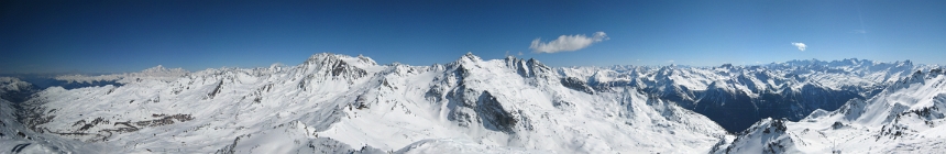 Val Thorens. Cime De Caron (053_vt_pano11.jpg). Canon DIGITAL IXUS 850 IS 13012 x 2546 (Taken: 16/03/2010 17:08:53)