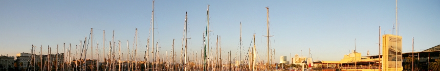 Spain. Barcelona. Rambla del Mar (120_barcelona_pano09.jpg). Canon EOS 5D 7096 x 2585 (Taken: 05/11/2010 19:16:53)